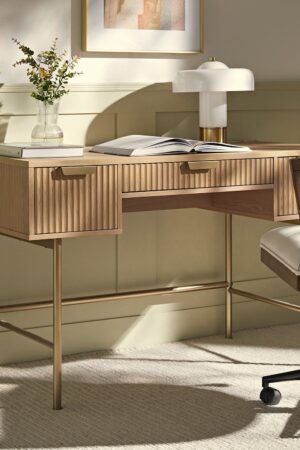 Richmond Ridged Dressing Table, Light Ash