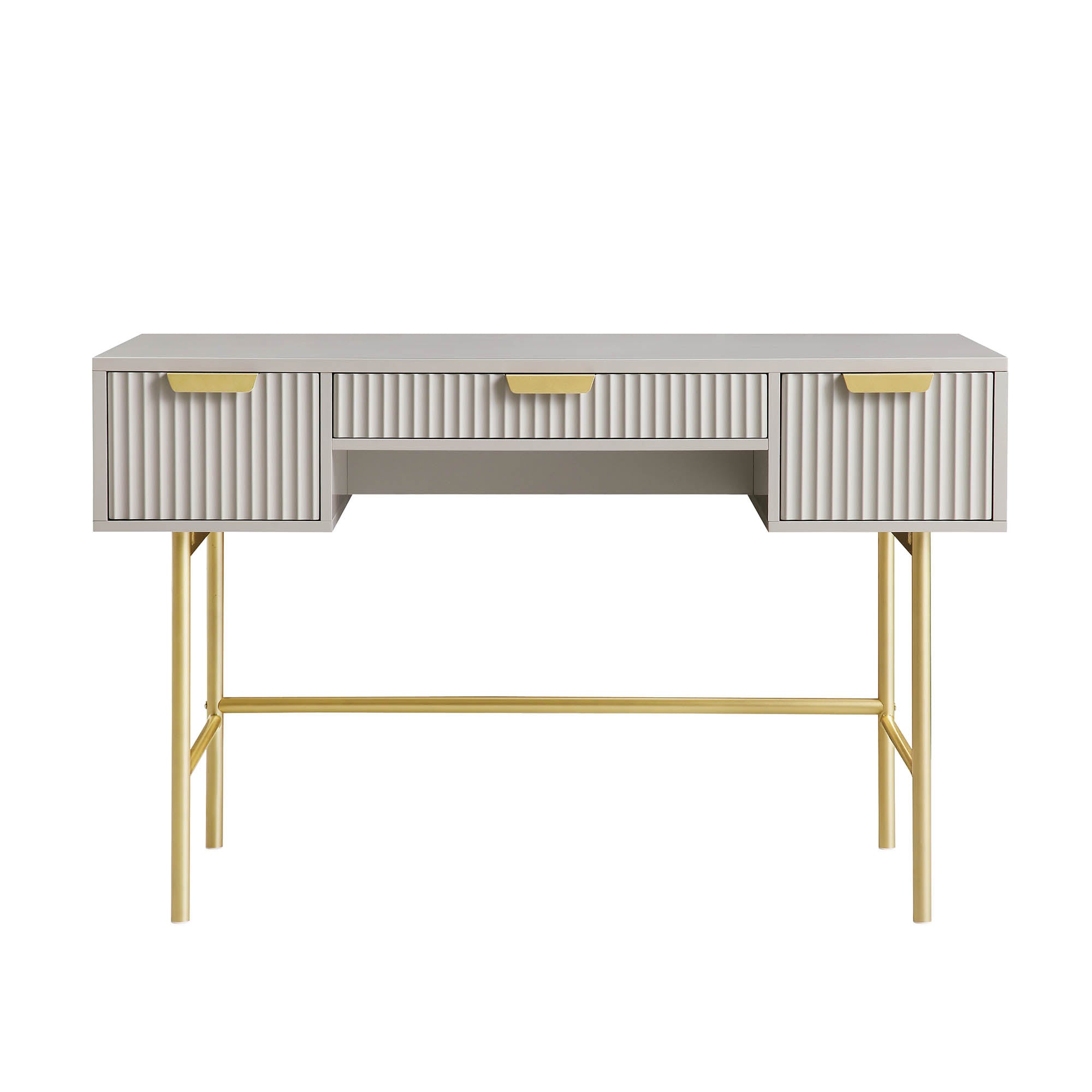 Richmond Ridged Dressing Table, Matte Taupe - Image 4