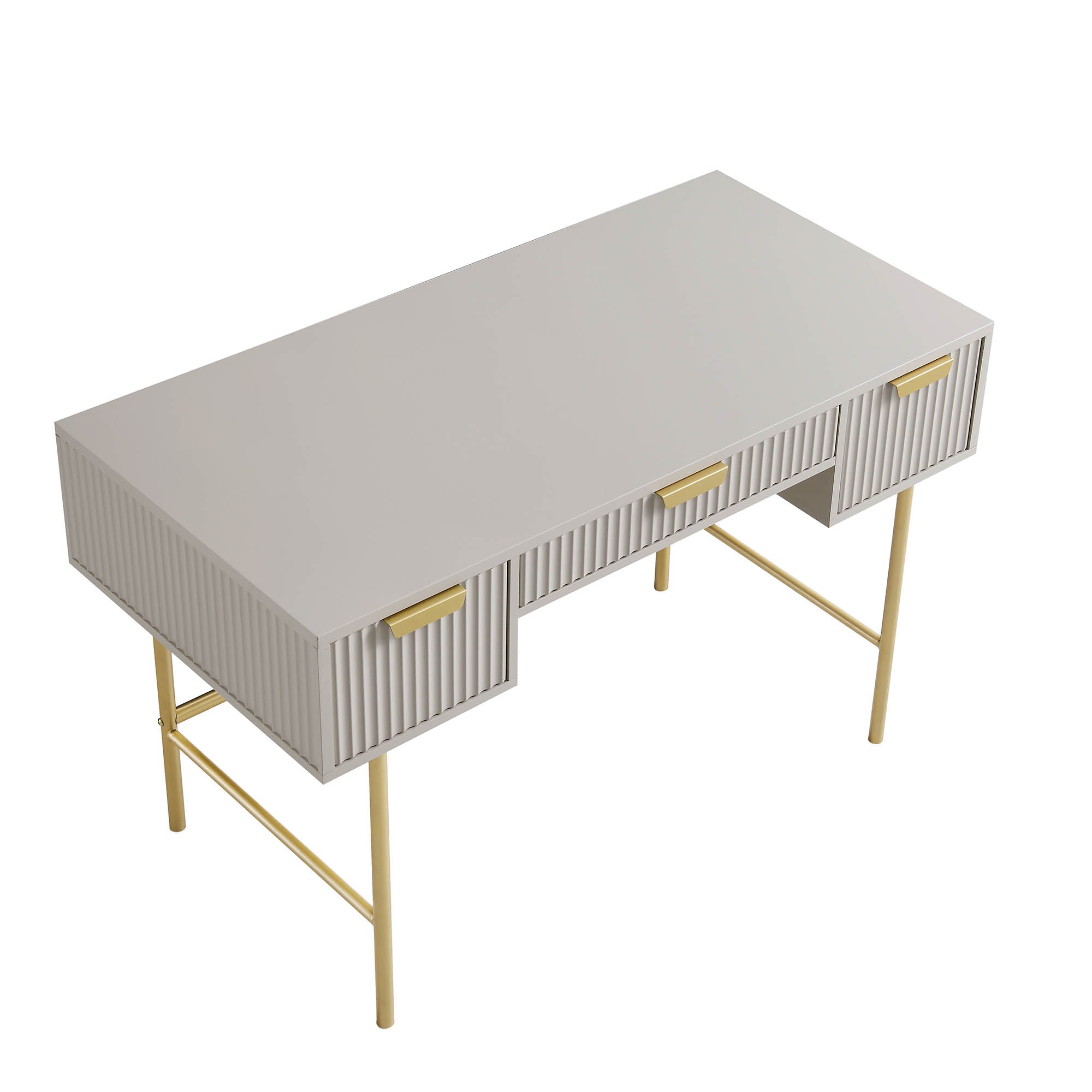 Richmond Ridged Dressing Table, Matte Taupe - Image 8