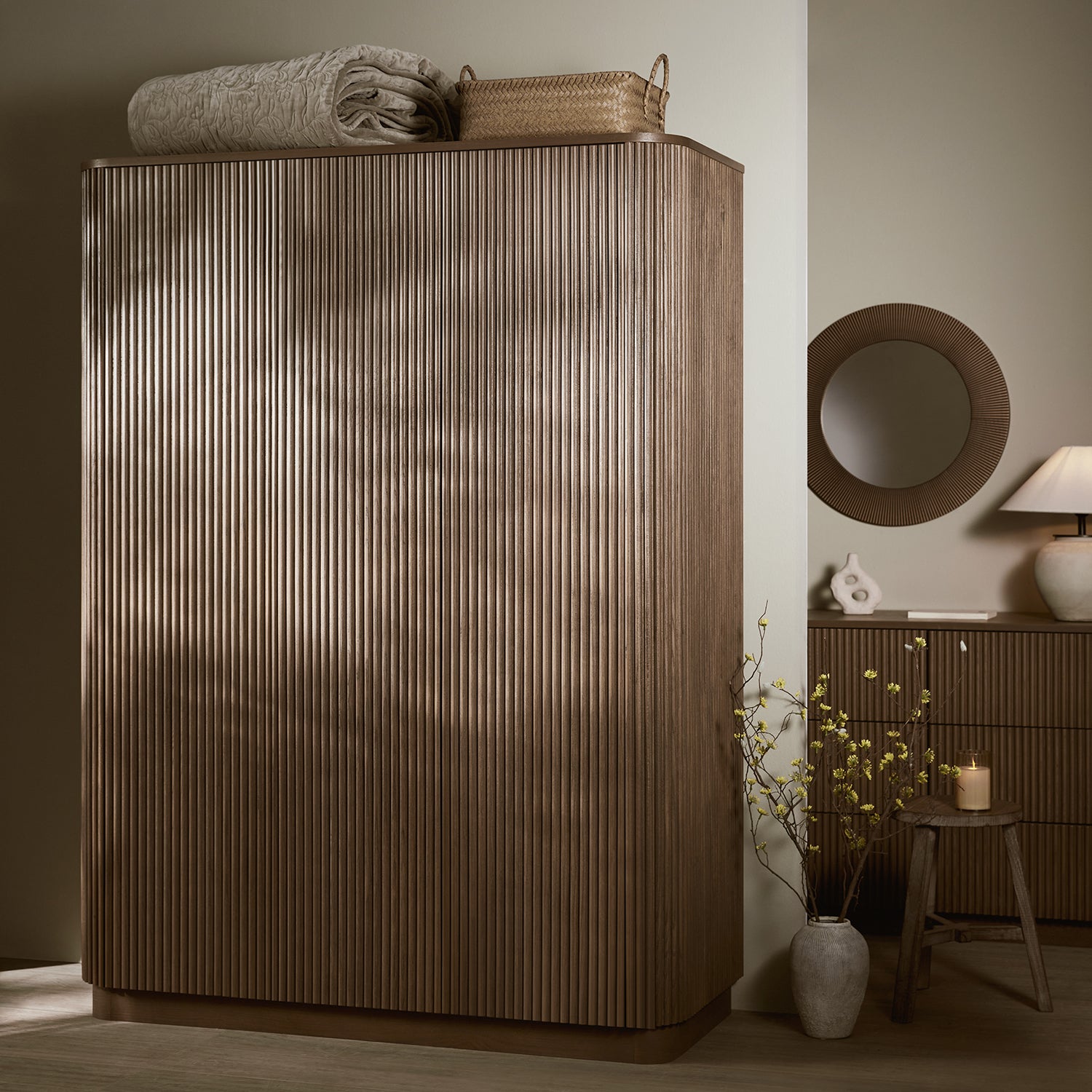 Maru Triple Wardrobe, Silver Oak