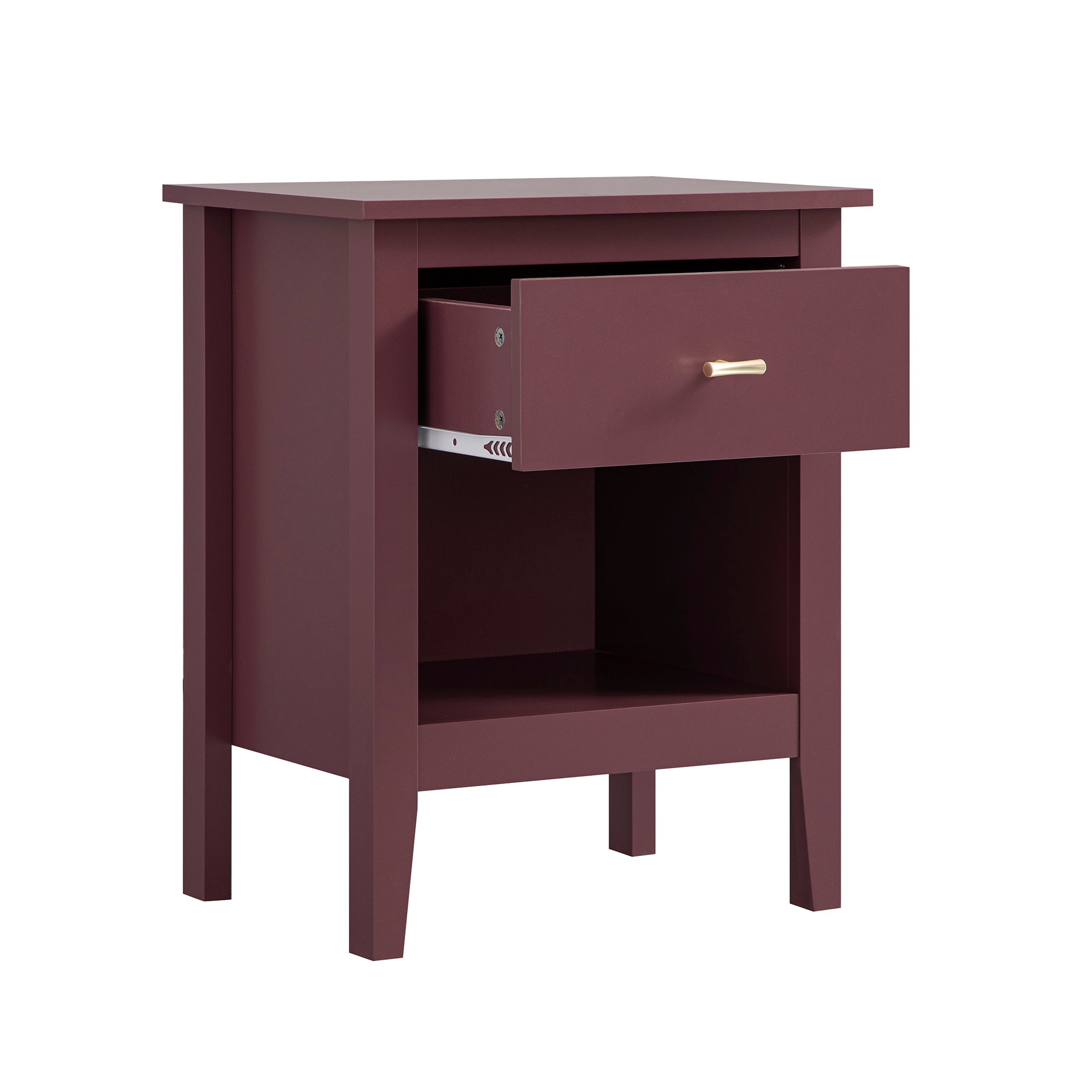 Oakham 1-Drawer Bedside Table, Wild Cherry - Image 9