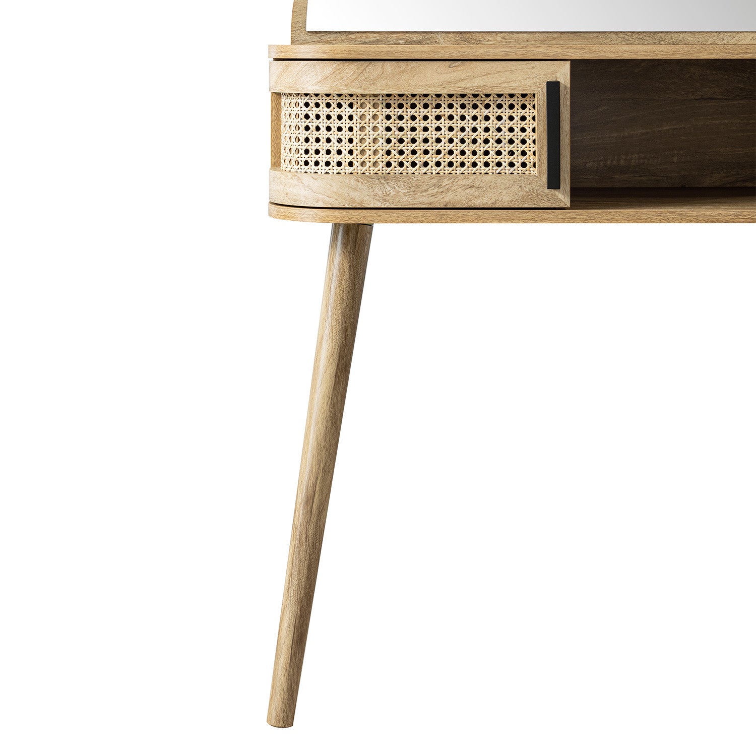 Izzy Curved Rattan Dressing Table, Natural - Image 14