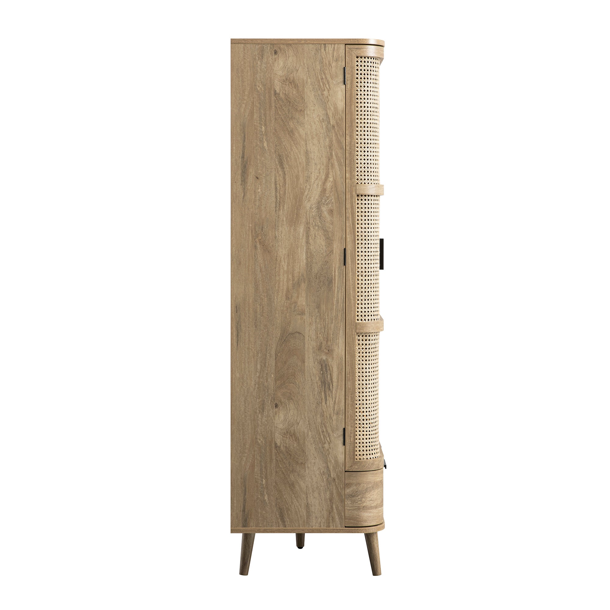 Izzy Curved Rattan Triple Wardrobe, Natural - Image 13