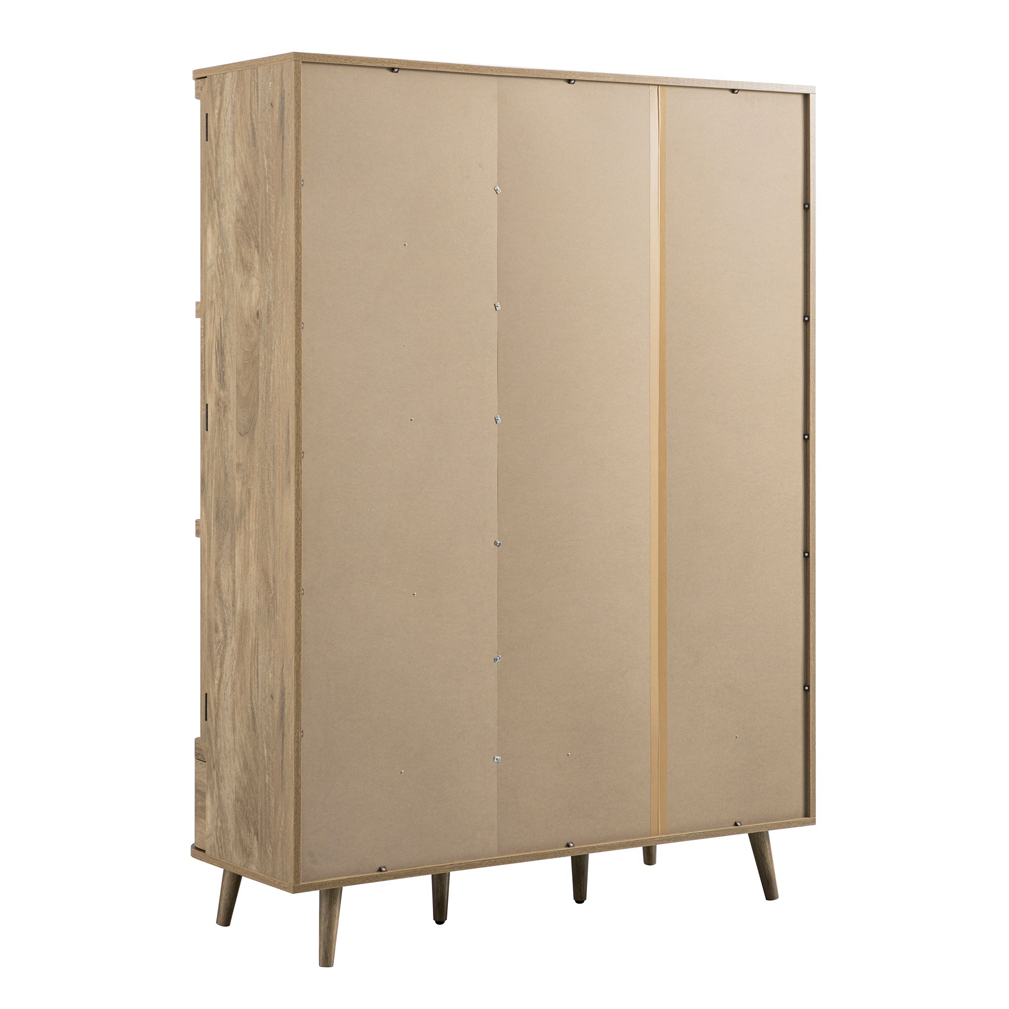 Izzy Curved Rattan Triple Wardrobe, Natural - Image 14