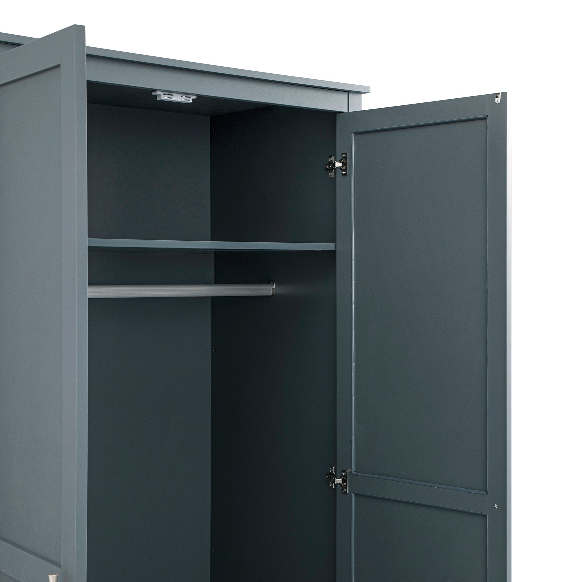 Oakham Double Wardrobe, Stormy Blue - Image 15