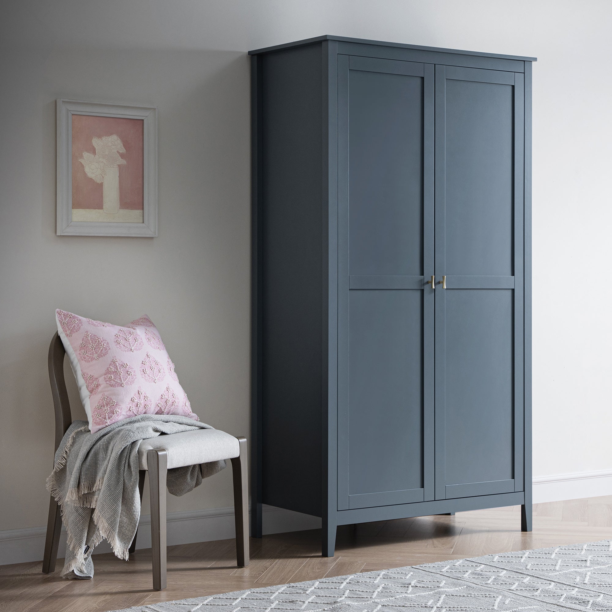 Oakham Double Wardrobe, Stormy Blue - Image 2