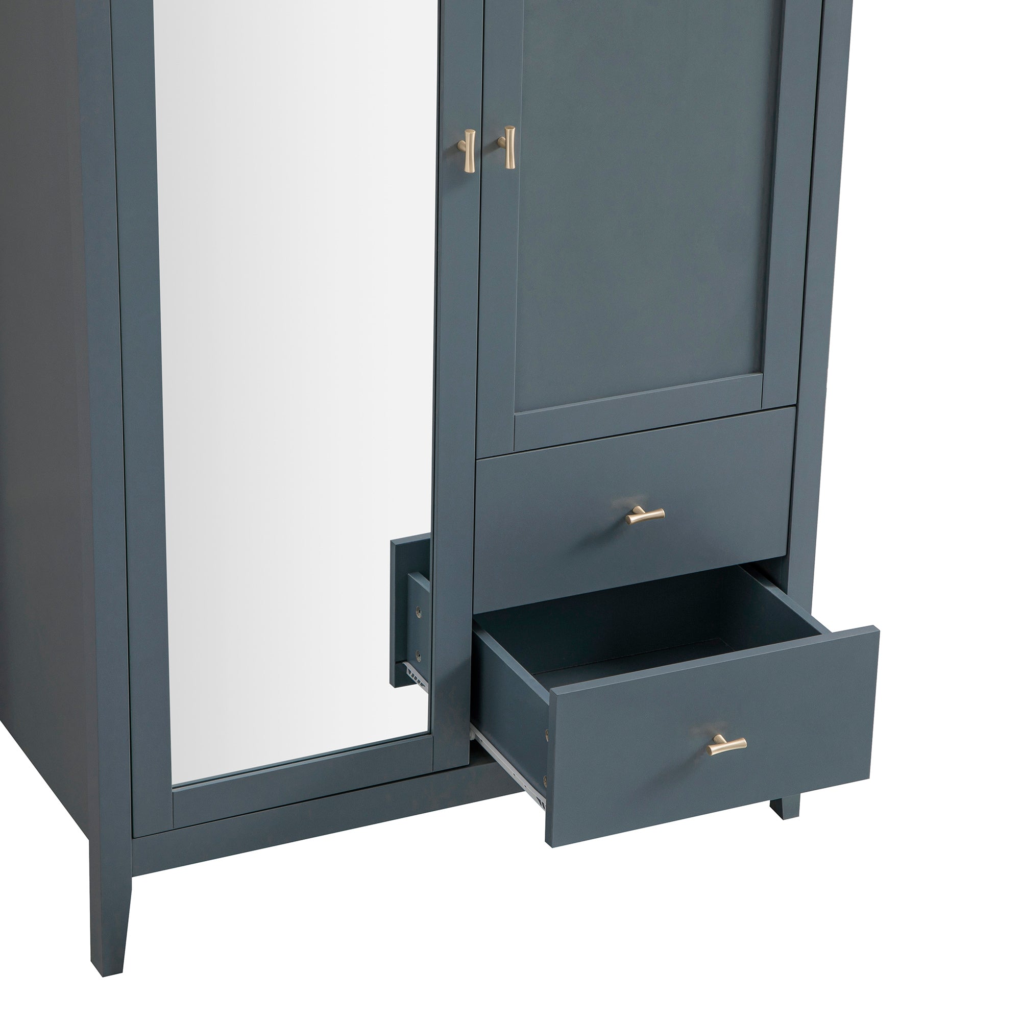 Oakham Mirrored Double Wardrobe, Stormy Blue - Image 15
