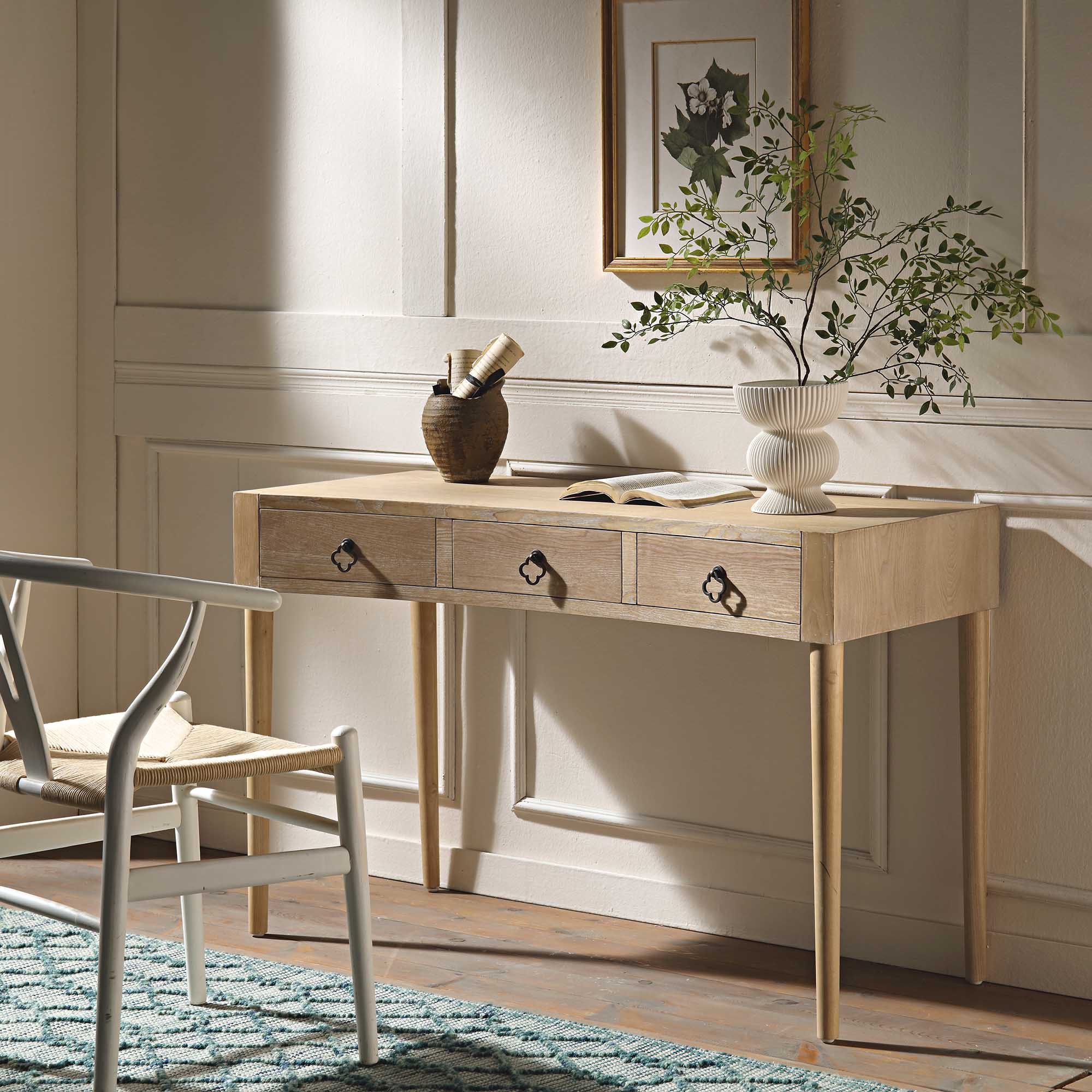 Thalia Concave Dressing Table, Natural