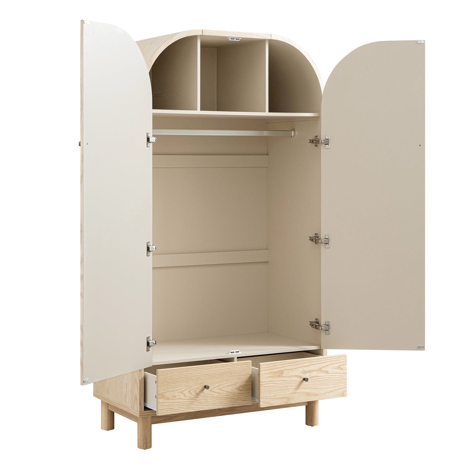 Maude Double Wardrobe, Natural Ash - Image 11