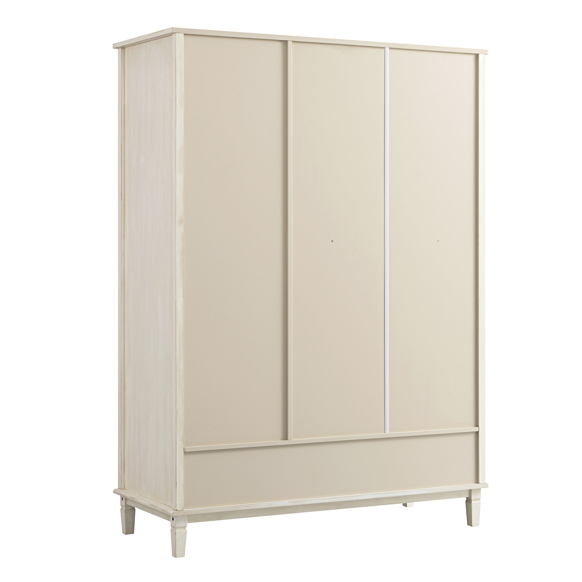 Chantilly Whitewashed Carved Triple Wardrobe - Image 13